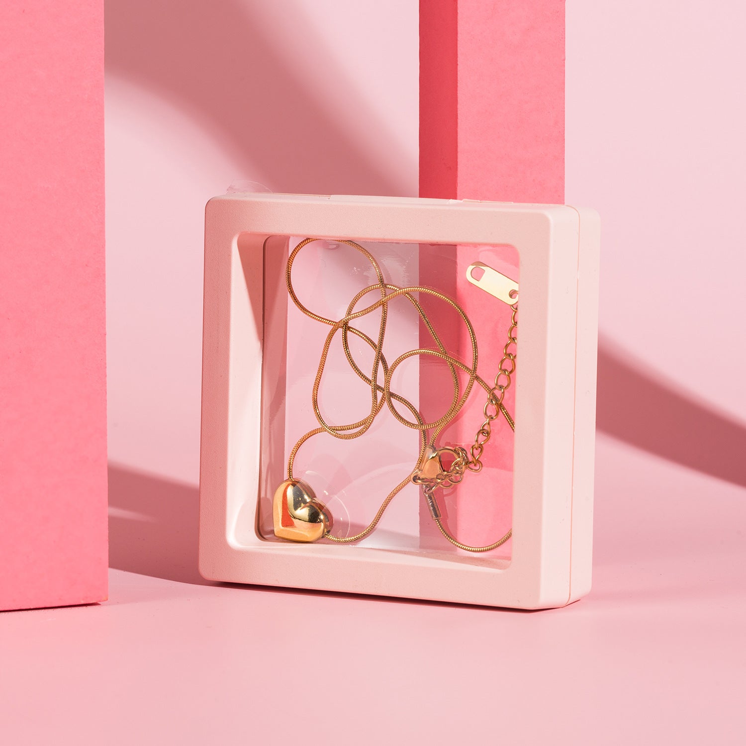 Wholesale Mother's Day Stainless Steel Three-dimensional Glossy Love Necklace